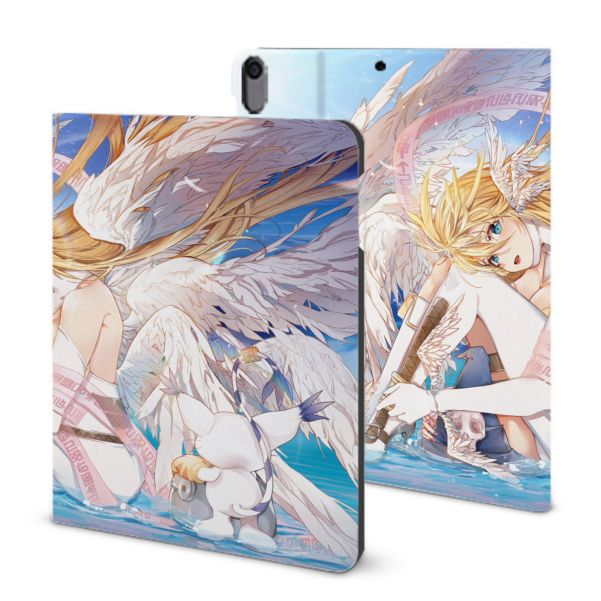 （画像用） Digimon デジタルモンスター/デジモン IPad ケース ブック型 PUレザー TPU 耐衝撃 軽量 薄型 ペン収納なし 全面保護 IPad 各モデル対応